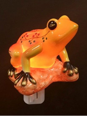 Frog Porcelain Night Light with Gift Box